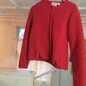 vintage red wool sweater